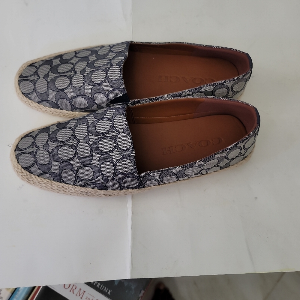 COACH Men's COACH Signature Jacquard Logo Print Espadrilles - Picture 9 of 14